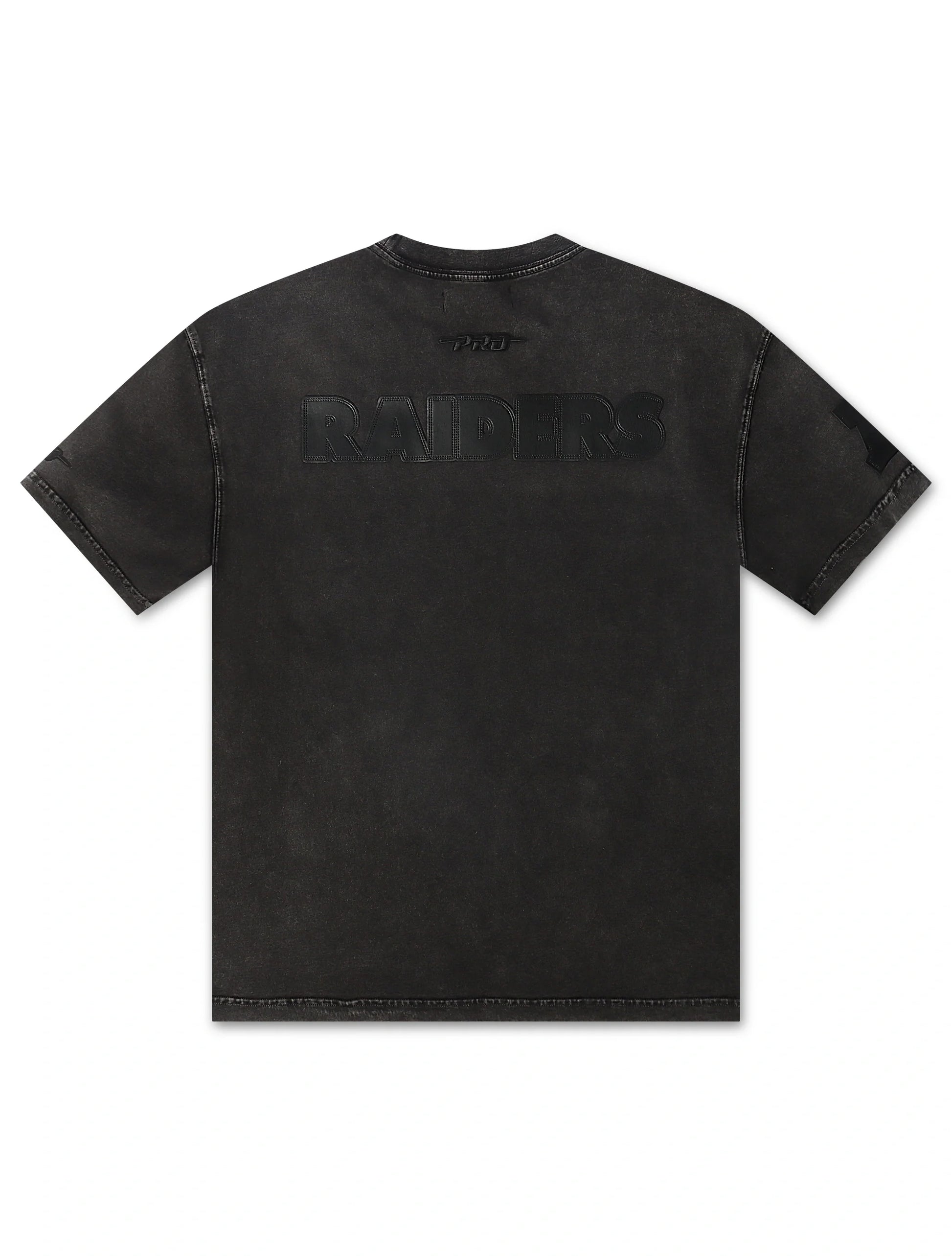 Pro Standard Raiders All-Over Logo Tee - Washed Black Denim Exchange