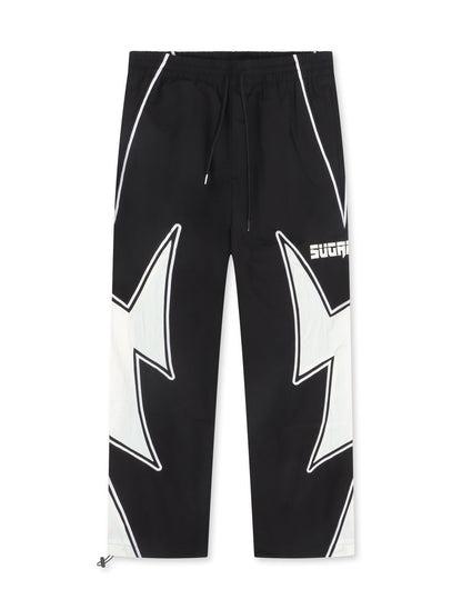 Sugarhill Bolt Windbreaker Pants - Black Denim Exchange