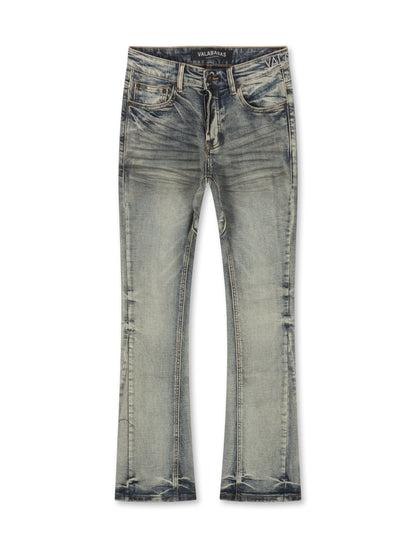 Valabasas Fax Stacked Jeans - Light Blue Washed Denim Exchange