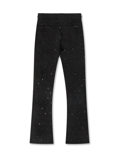 Rebel Denim Diamond Sweatpants - Jet Black Denim Exchange