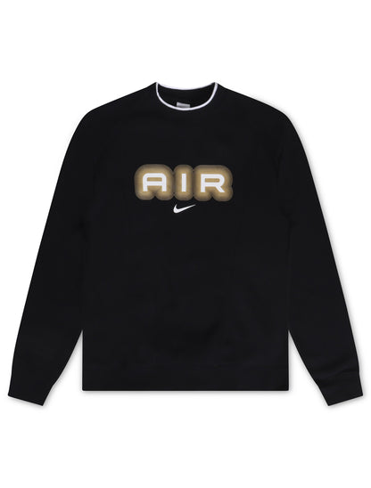 Nike Mens Air Crew Fleece Crewneck - Black/Metallic Gold Denim Exchange