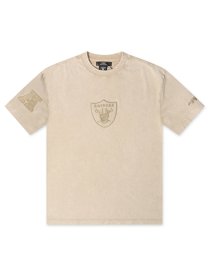 Pro Standard Raiders Logo Tee - Vintage Beige Denim Exchange