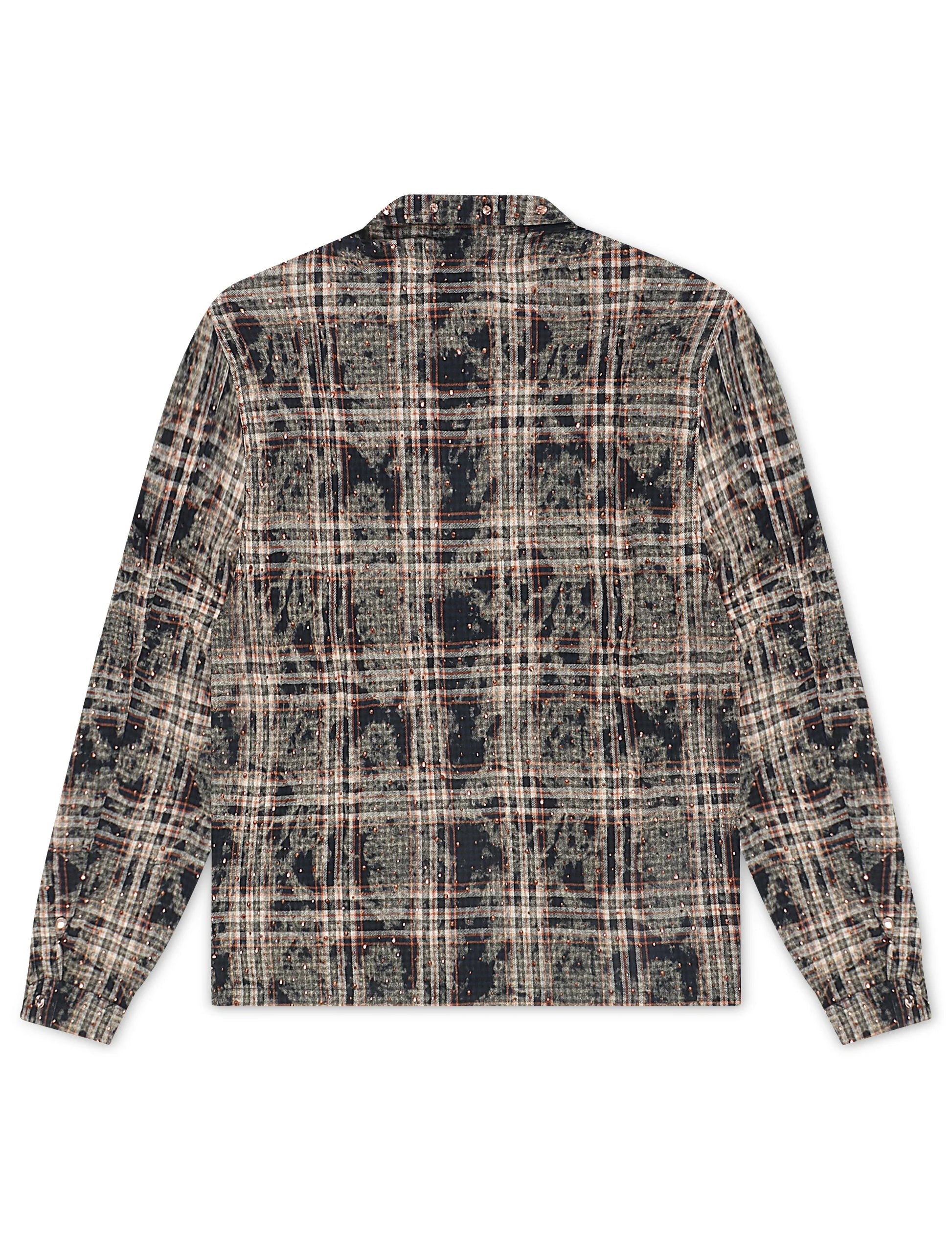Rebel Denim Rhinestone Flannel - Navy Denim Exchange