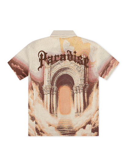 Rebel Minds Paradise Tapestry Button-Up - Khaki Denim Exchange