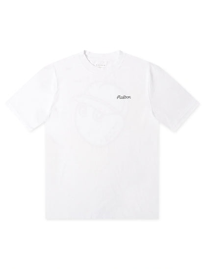 Malbon Bermuda Baldwin Tee - White Denim Exchange