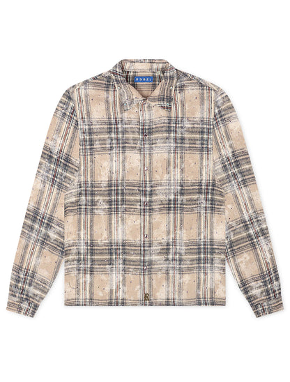 Rebel Denim Rhinestone Flannel - Grey Denim Exchange