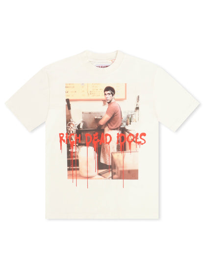 Rich Dead Idols Money Tee - White Denim Exchange