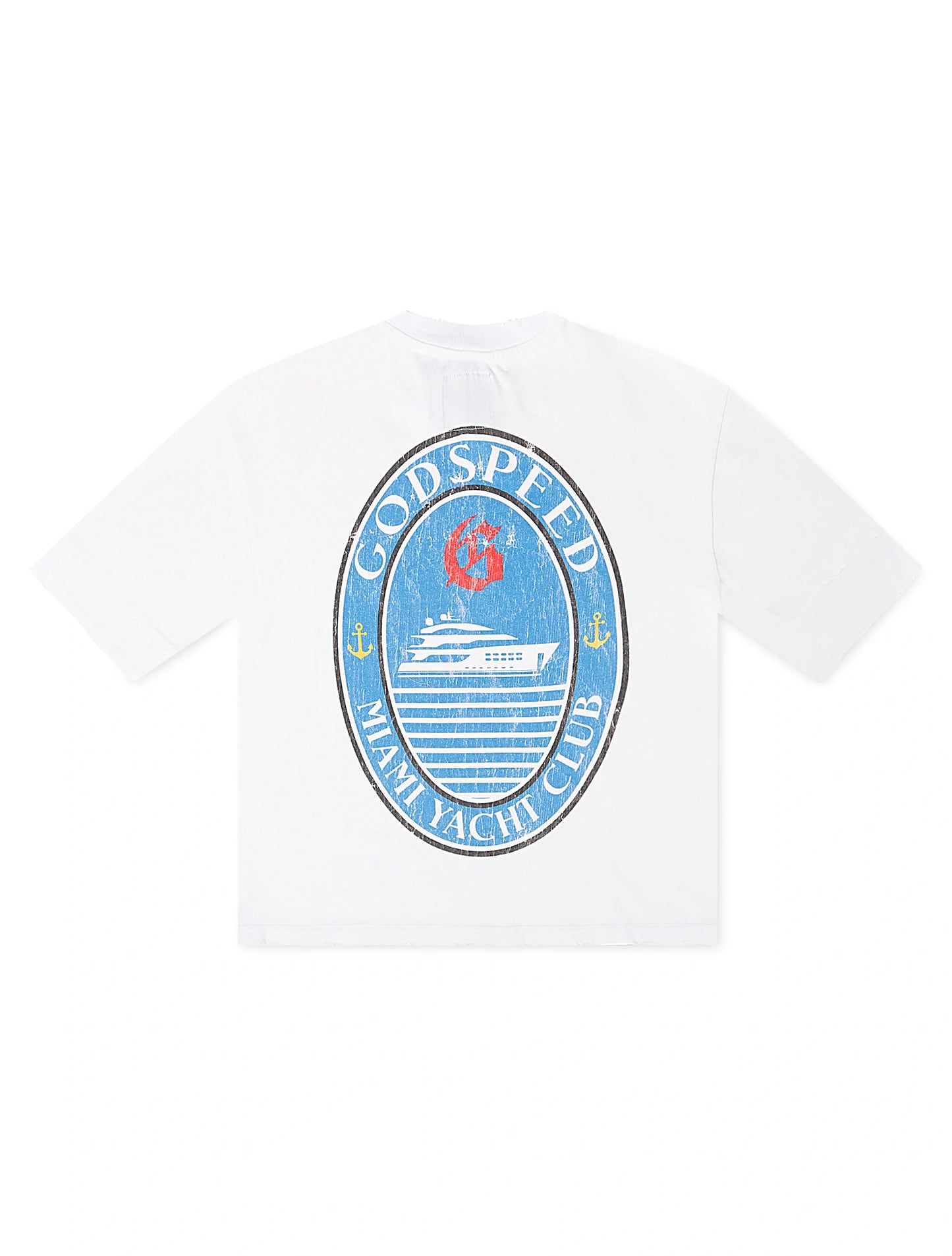 Godspeed GMYC Wave Runner Boxy Tee - White Denim Exchange