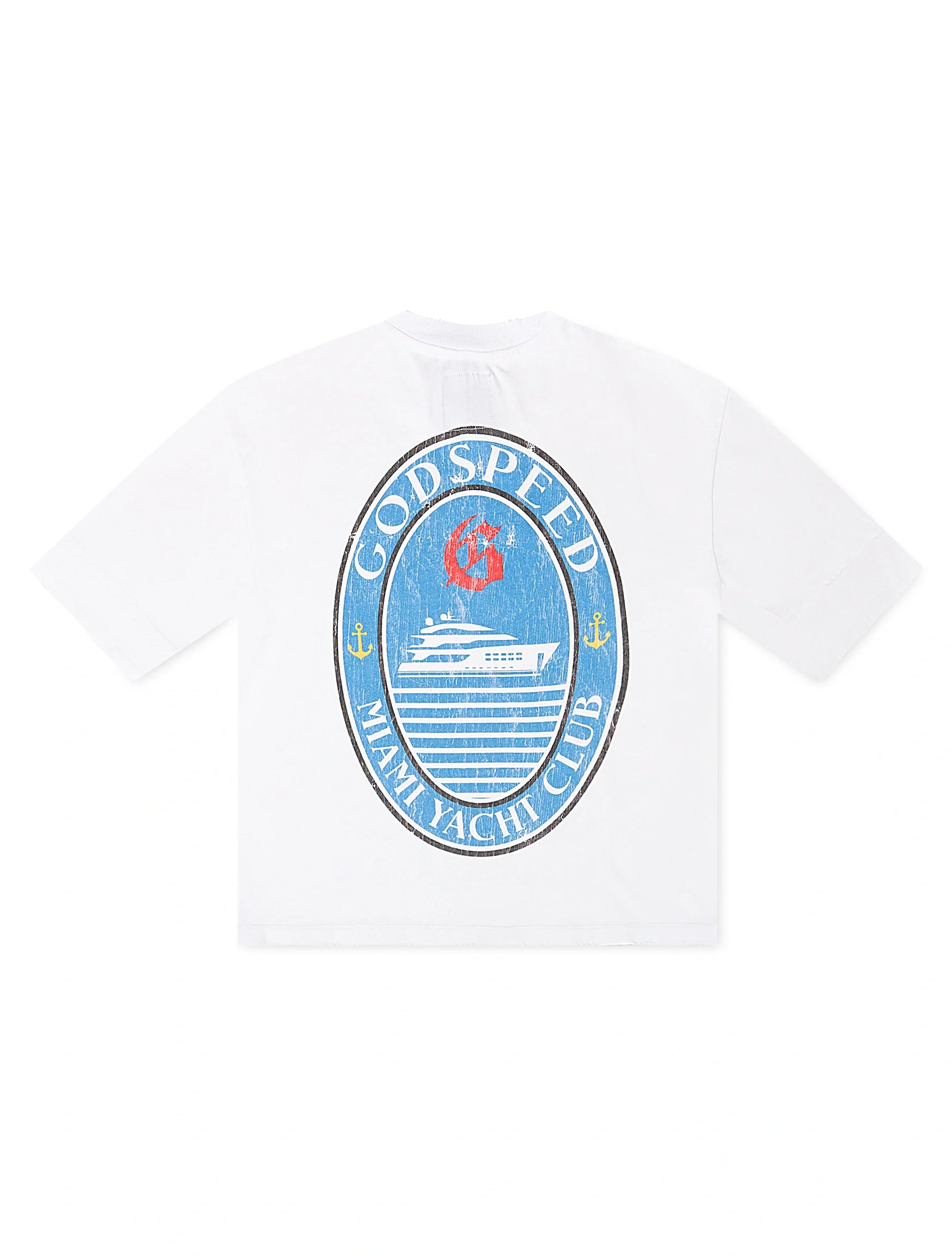 Godspeed GMYC Wave Runner Boxy Tee - White Denim Exchange