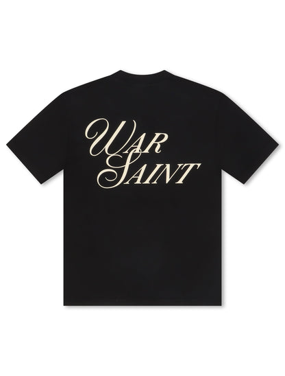 Warsaint Script Statement Tee - Black Denim Exchange