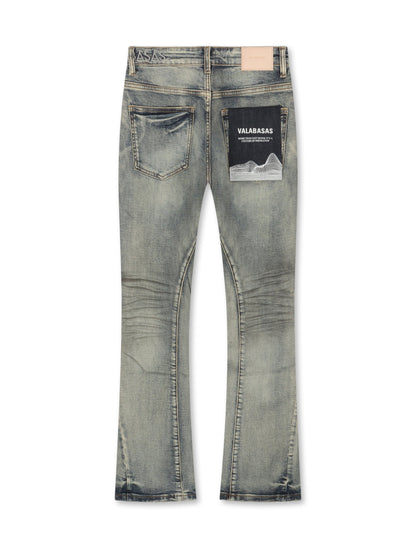 Valabasas Fax Stacked Jeans - Light Blue Washed Denim Exchange