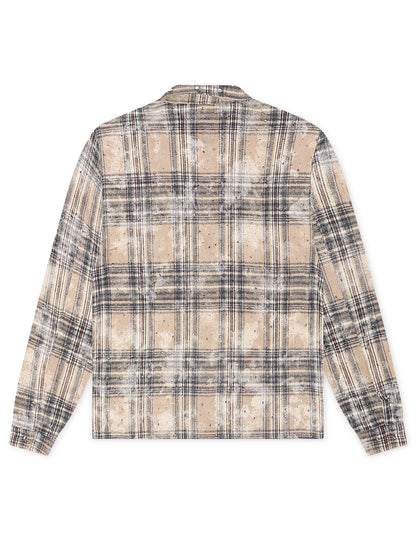 Rebel Denim Rhinestone Flannel - Grey Denim Exchange