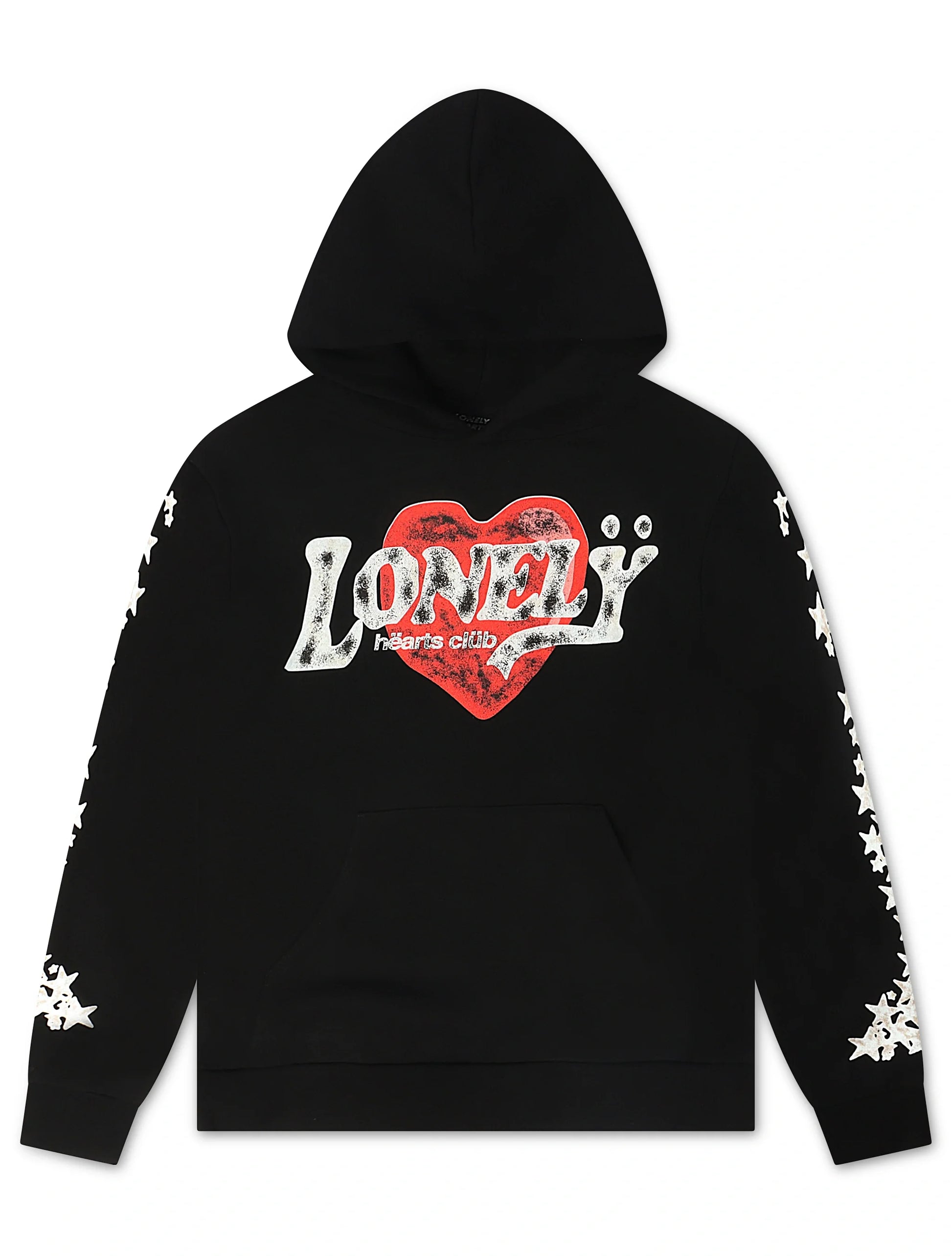 Lonely Hearts Love Me Forever Hoodie - Black Denim Exchange