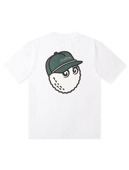 Malbon Bermuda Baldwin Tee - White Denim Exchange