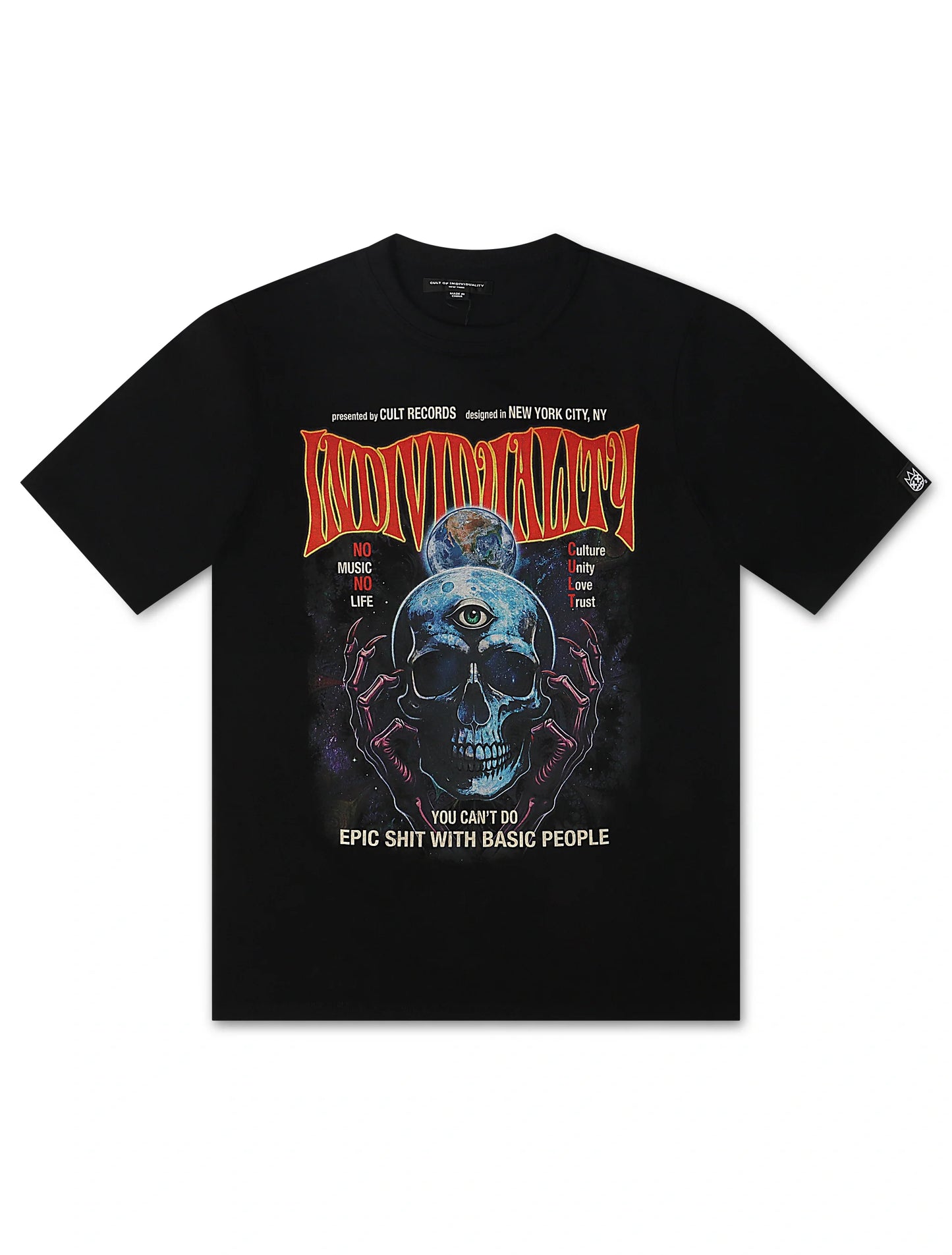 Cult Of Individuality Psychedelic Crew Tee - Black Denim Exchange