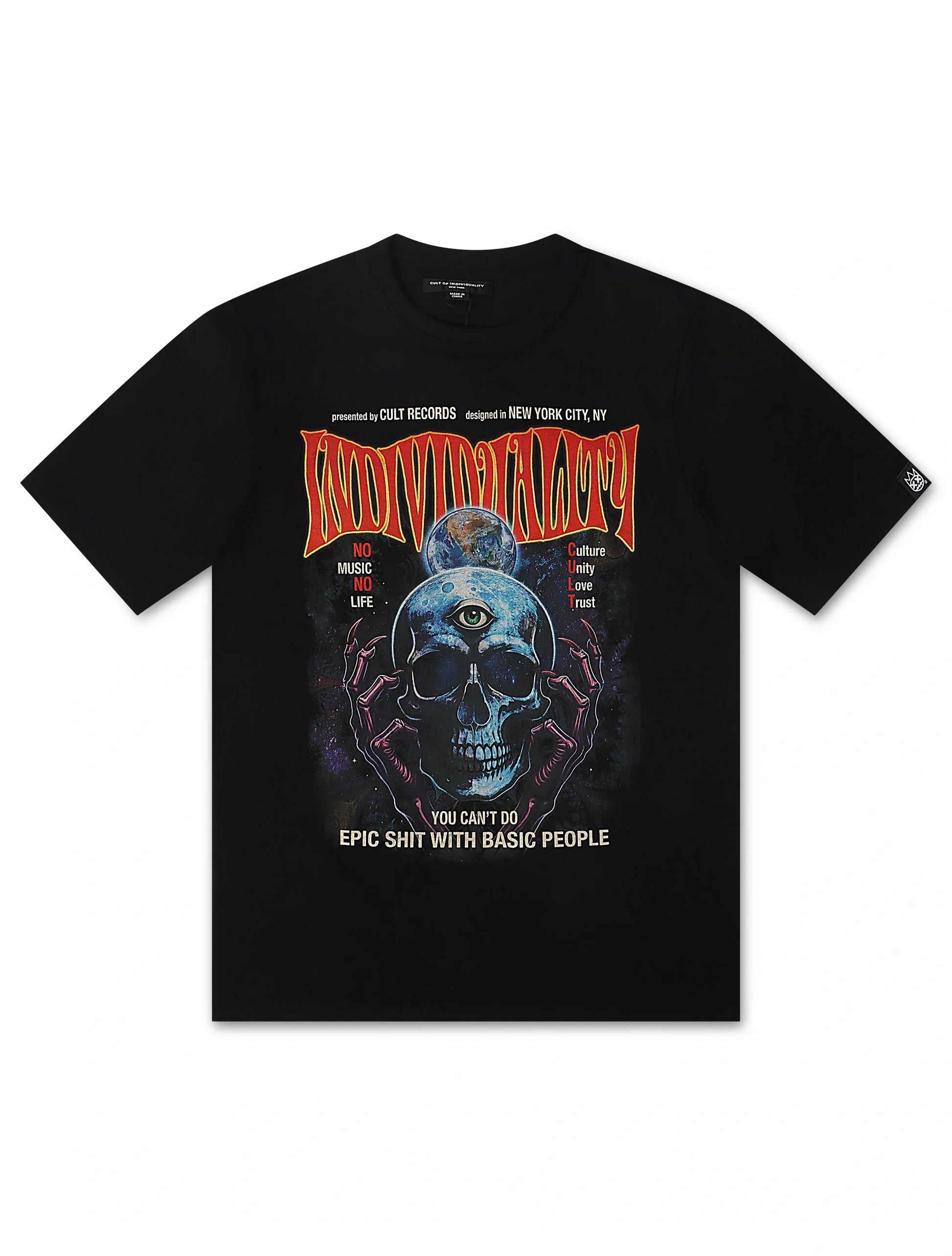 Cult Of Individuality Psychedelic Crew Tee - Black Denim Exchange