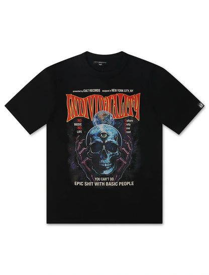 Cult Of Individuality Psychedelic Crew Tee - Black Denim Exchange