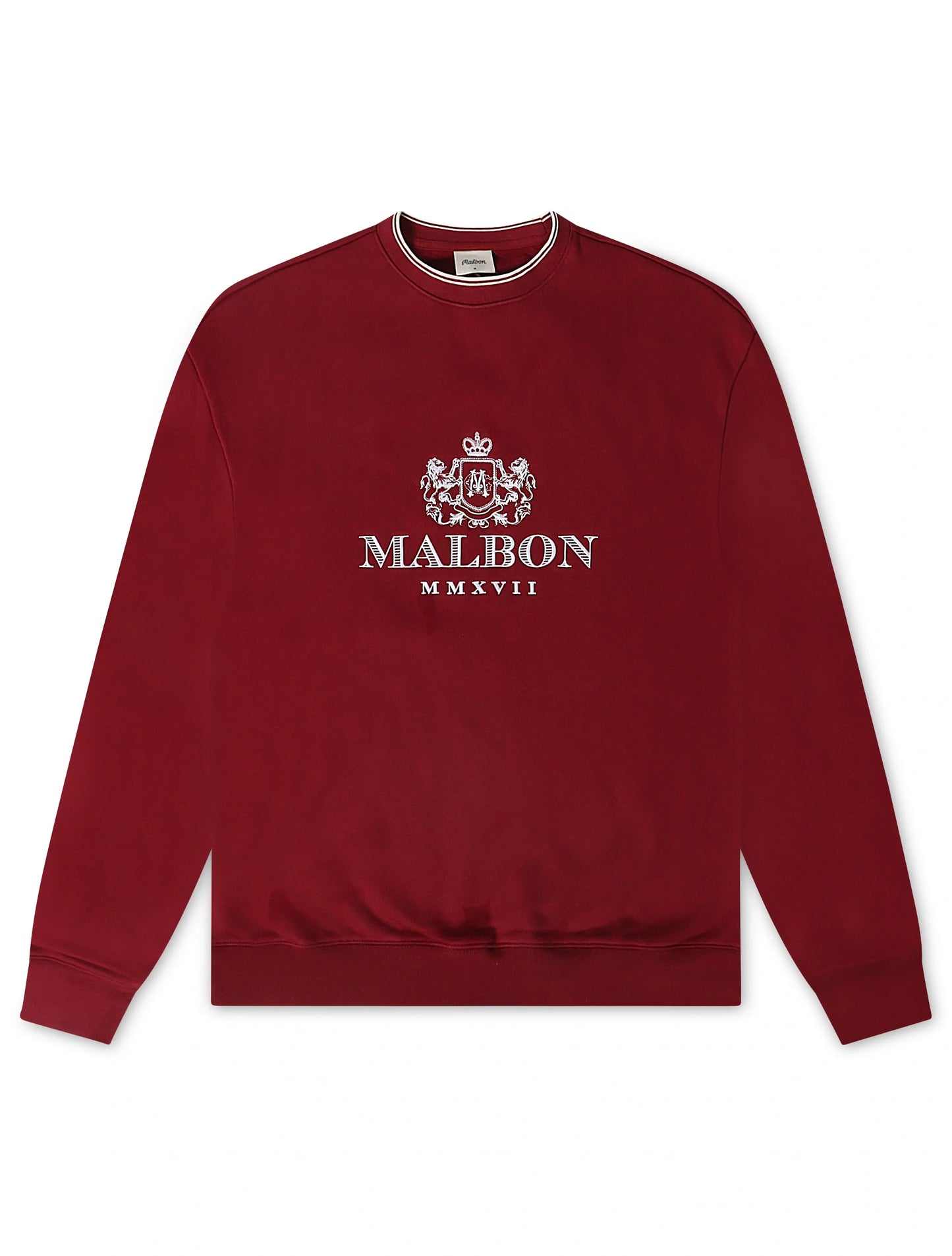 Malbon Monarch Crewneck - Red Mahogany Denim Exchange