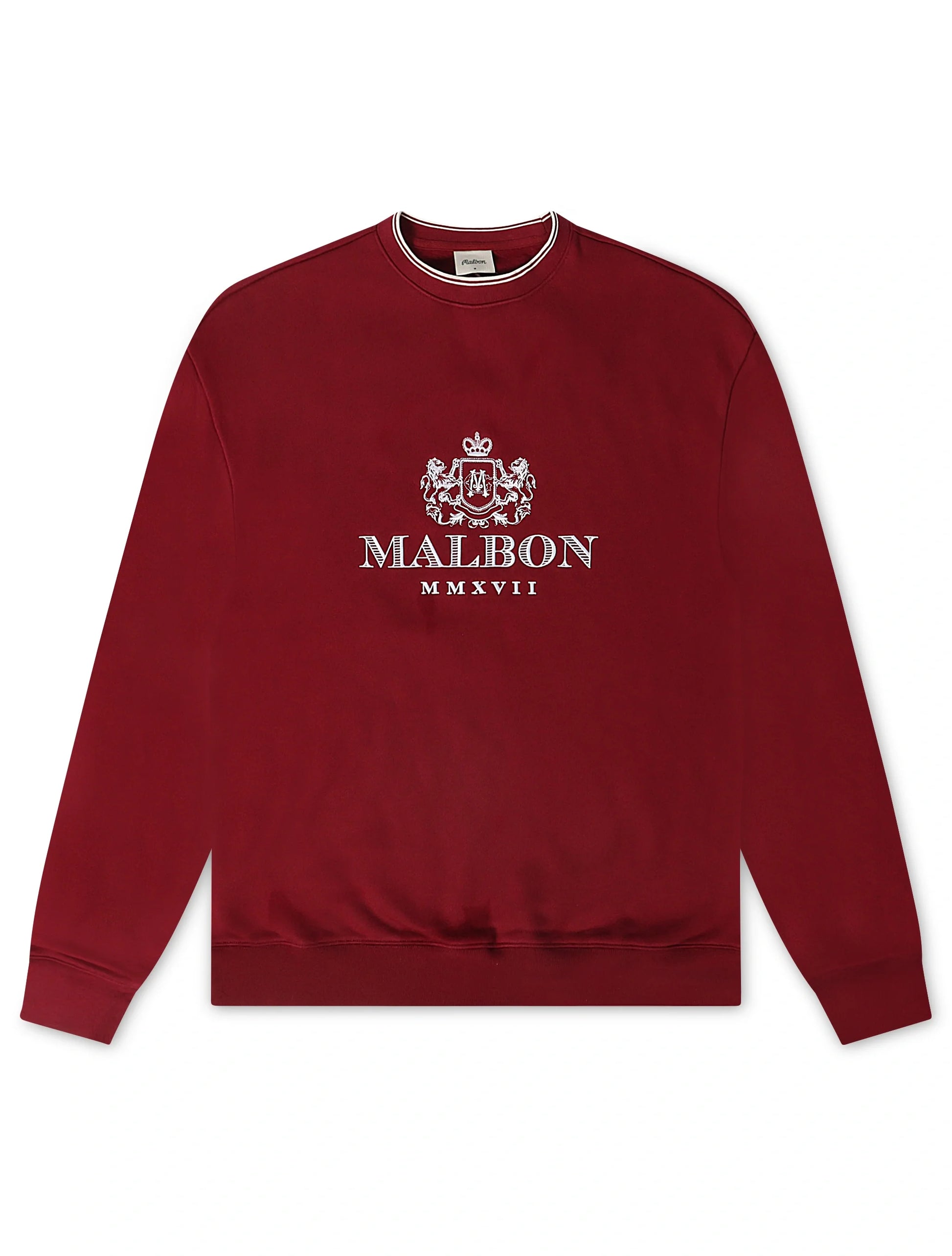 Malbon Monarch Crewneck - Red Mahogany Denim Exchange