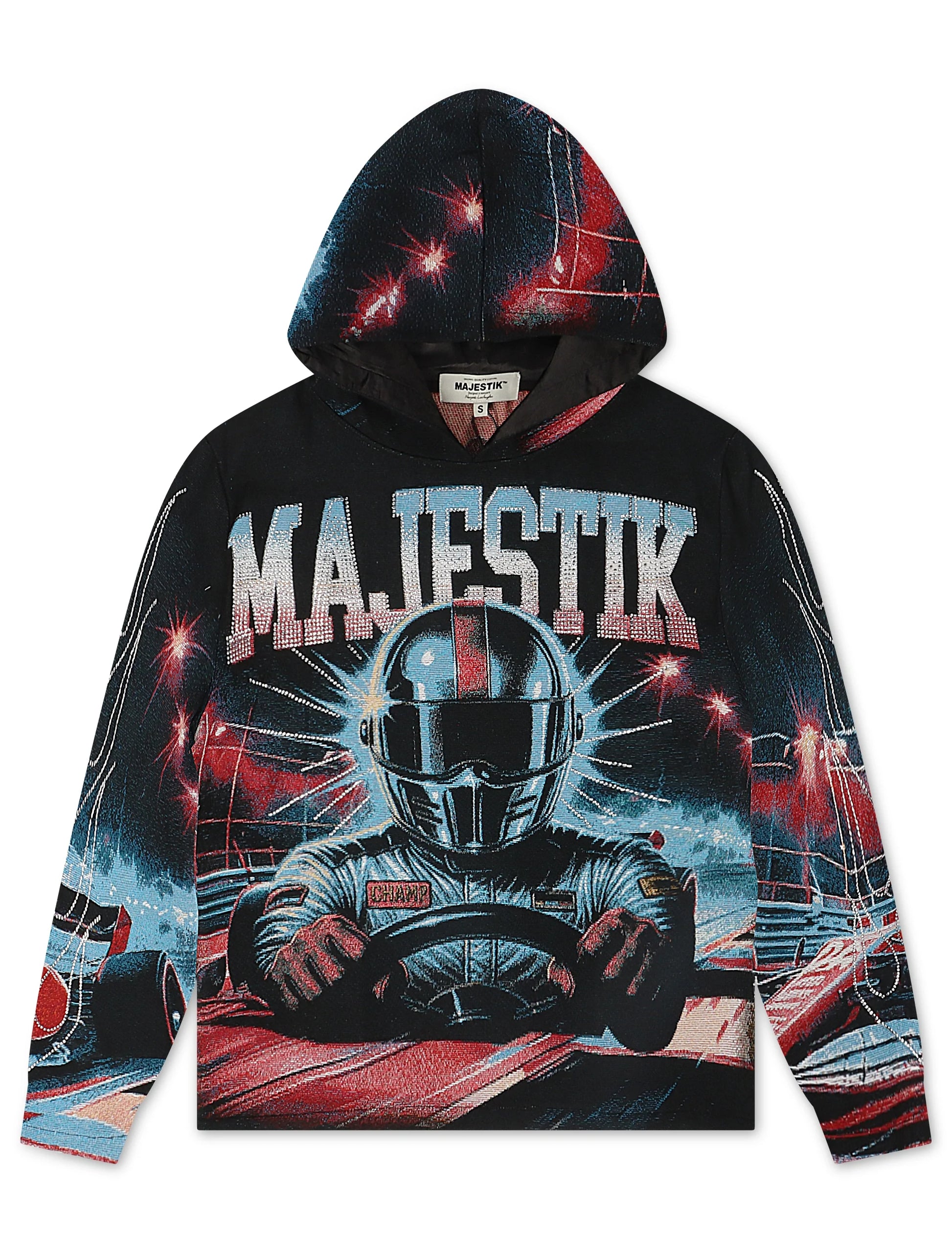 Majestik Mens Imagination Tapestry Hoodie - Black Denim Exchange
