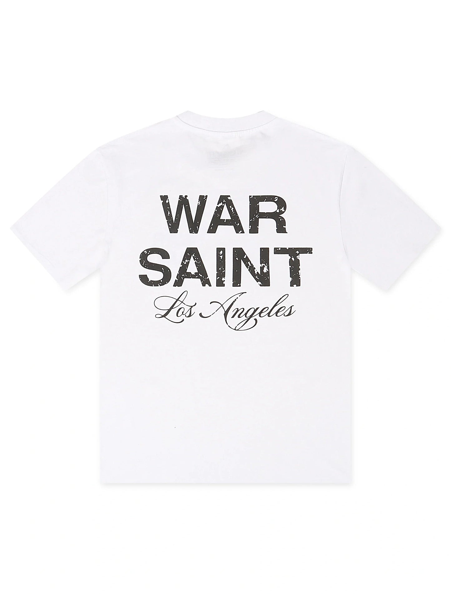 Warsaint LA Script Tee - White/Black Denim Exchange