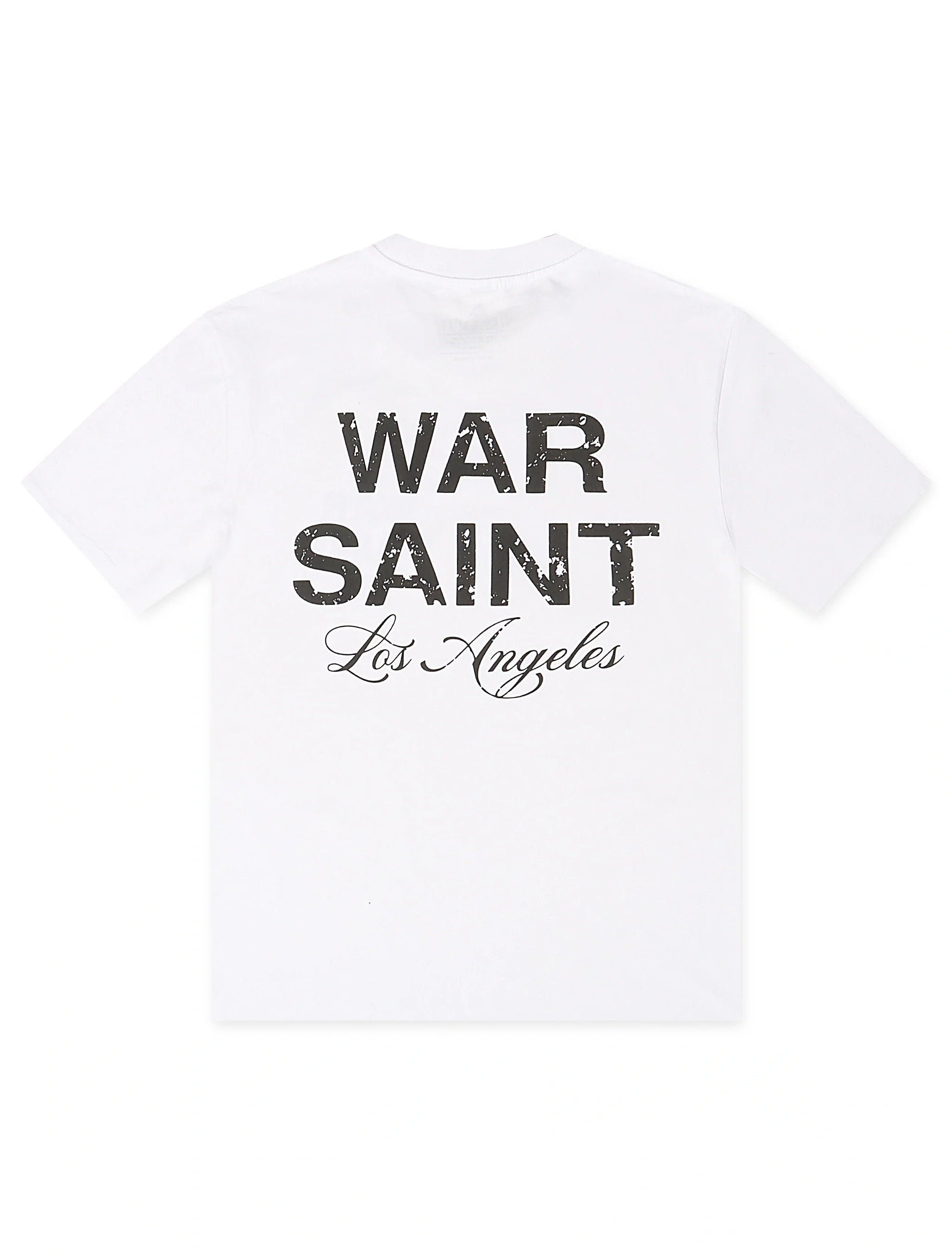 Warsaint LA Script Tee - White/Black Denim Exchange