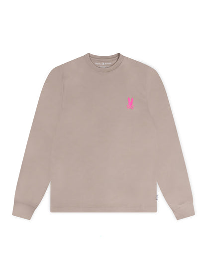 Psycho Bunny Kids Richardson Long Sleeve - Stone Denim Exchange