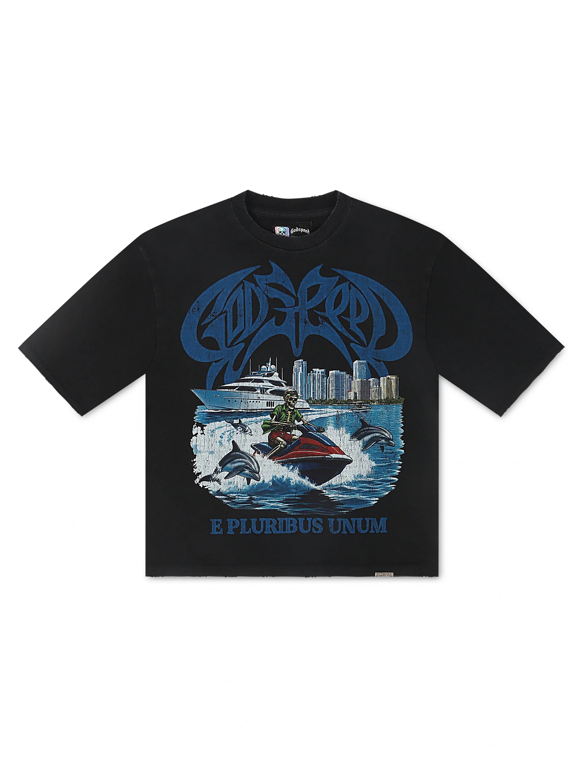 Godspeed GMYC Wave Runner Boxy Tee - Black Denim Exchange