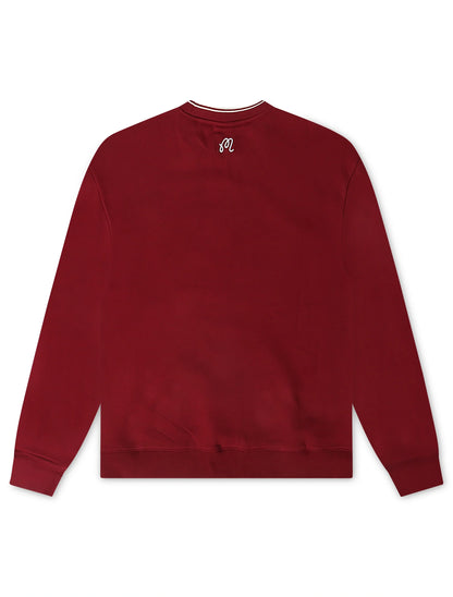 Malbon Monarch Crewneck - Red Mahogany Denim Exchange