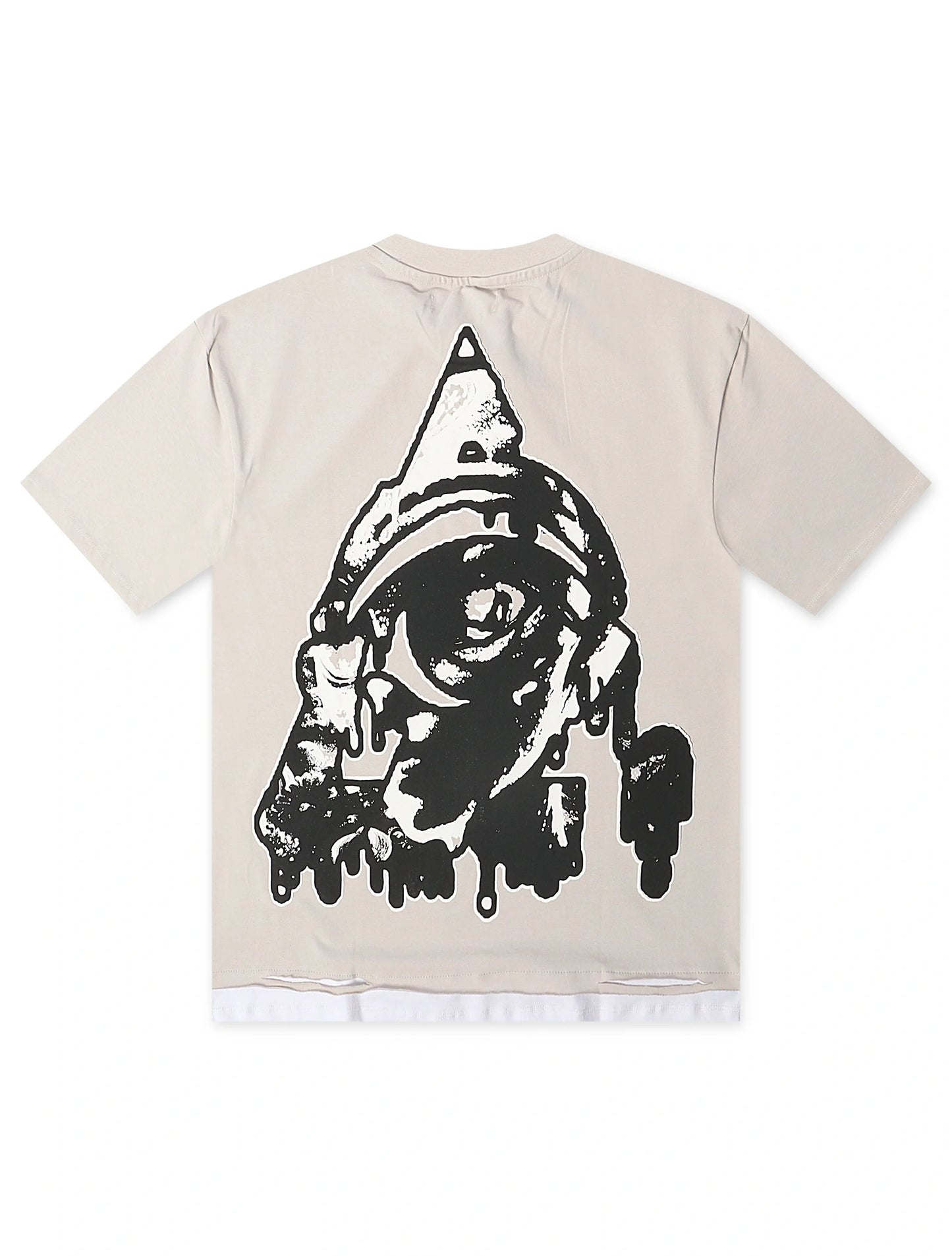 Starseed Big Head Alien Oversized Tee - Grey Denim Exchange
