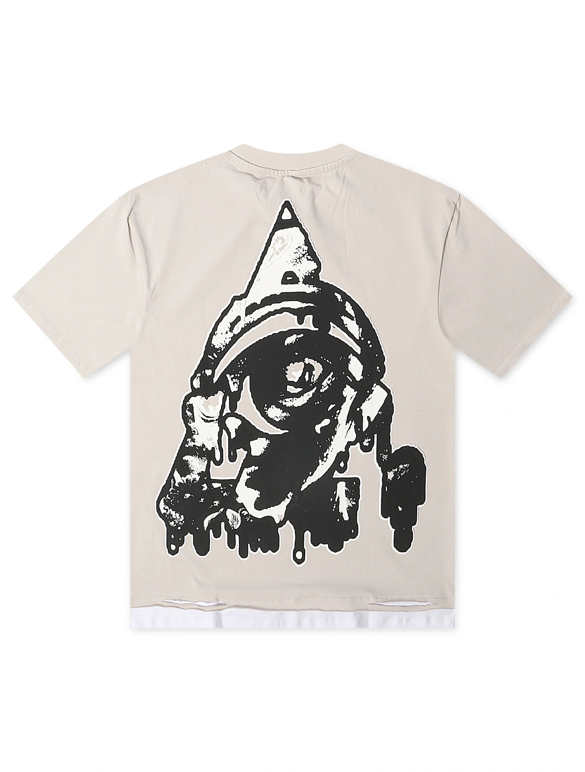 Starseed Big Head Alien Oversized Tee - Grey Denim Exchange