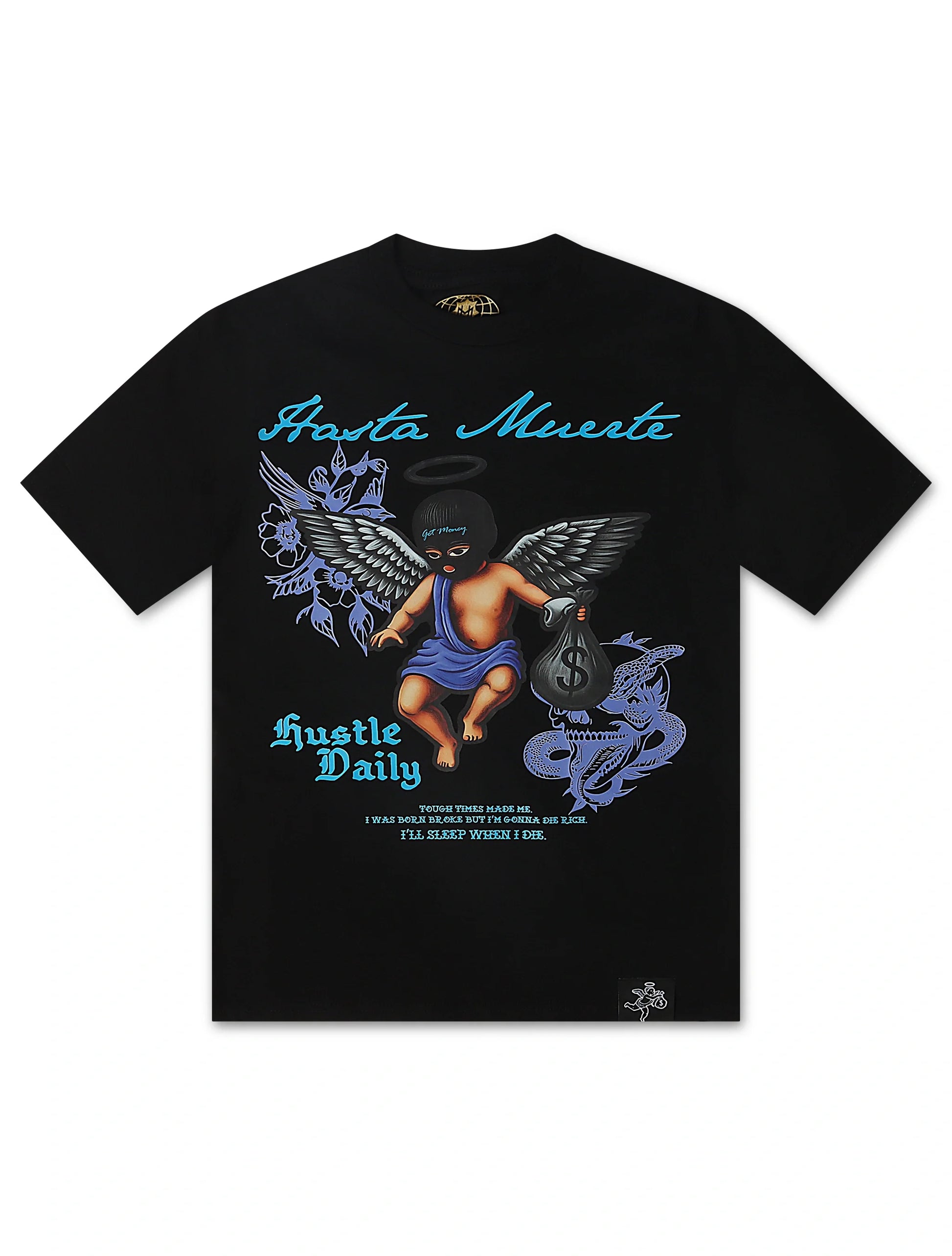 Hasta Muerte Purp Shaded Tattoo Tee - Black Denim Exchange