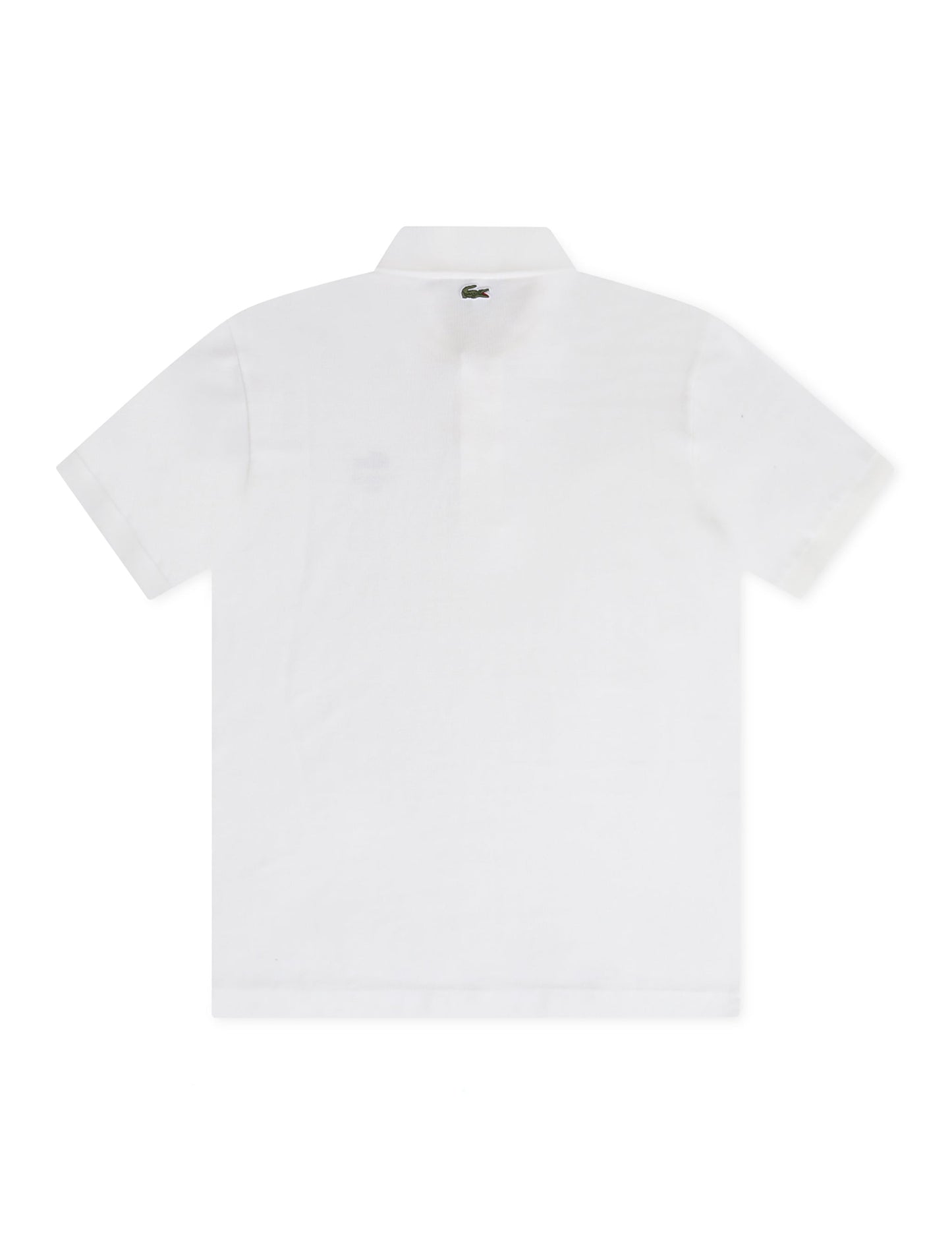 Lacoste Signature Print Polo Shirt - White Denim Exchange