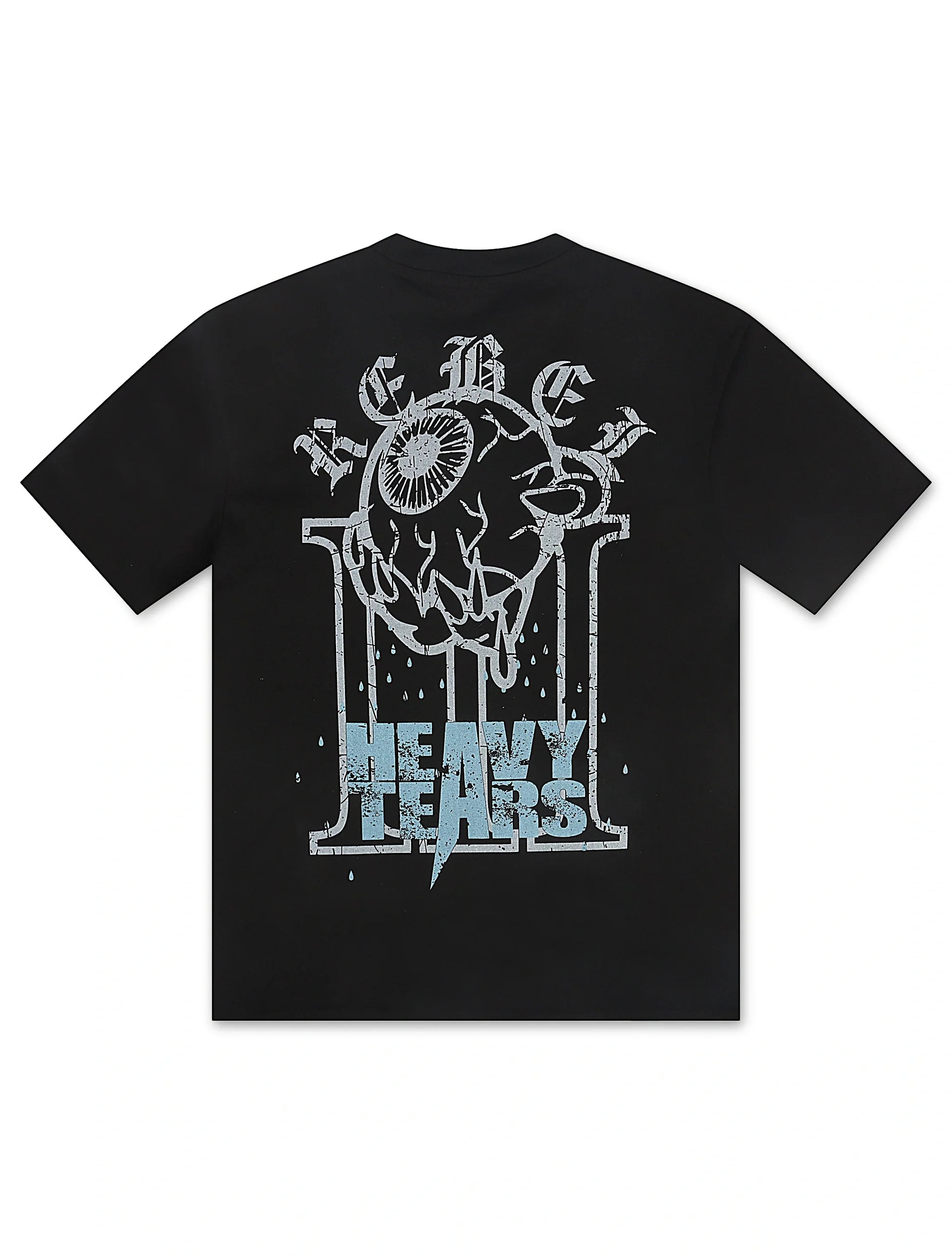 Rebel Minds Heavy Tears Rhinestone Tee - Black Denim Exchange