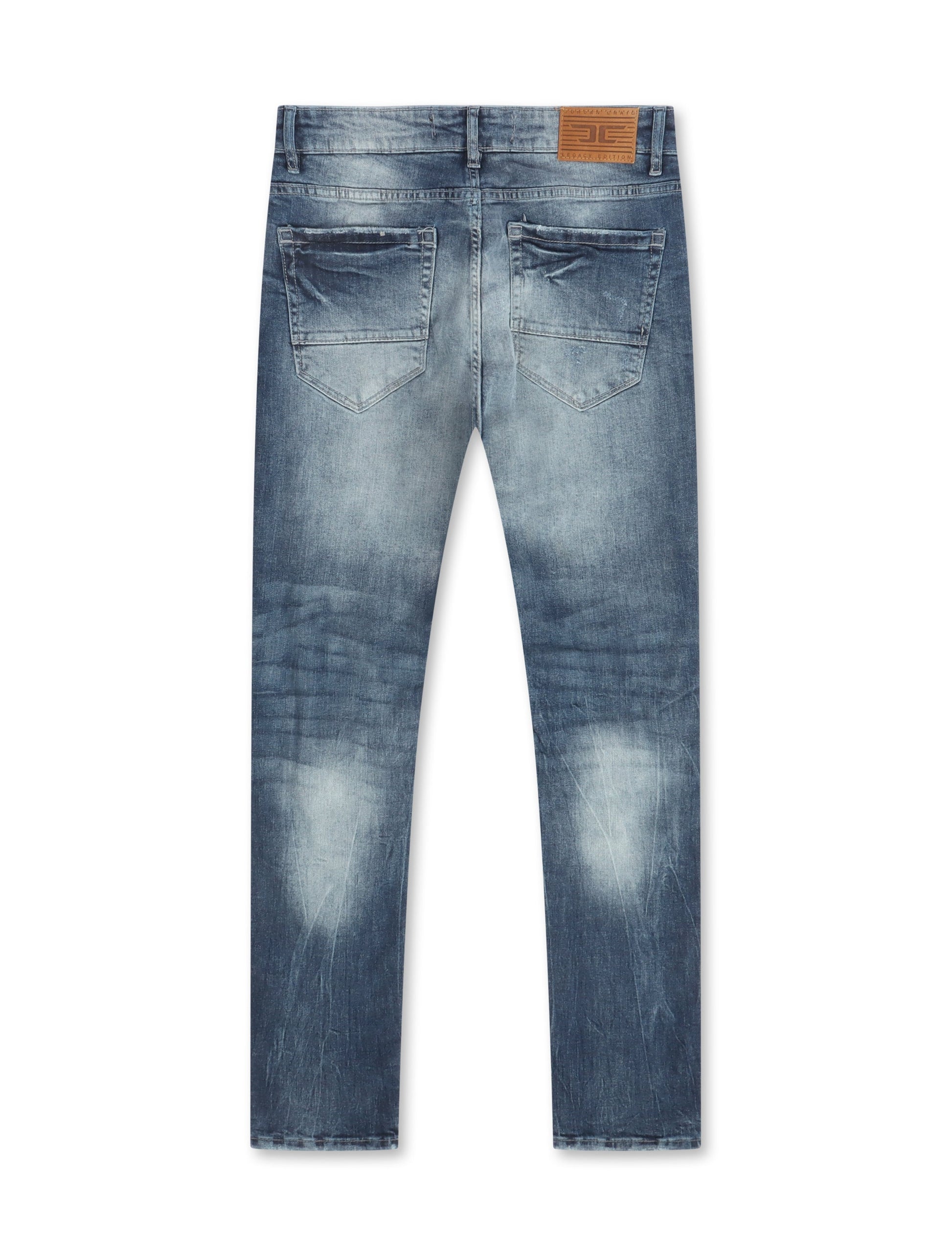 Jordan Craig Sean Shredded Jeans - Blue Denim Exchange