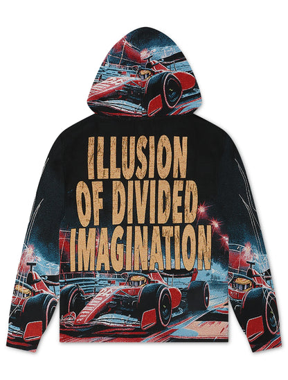 Majestik Mens Imagination Tapestry Hoodie - Black Denim Exchange