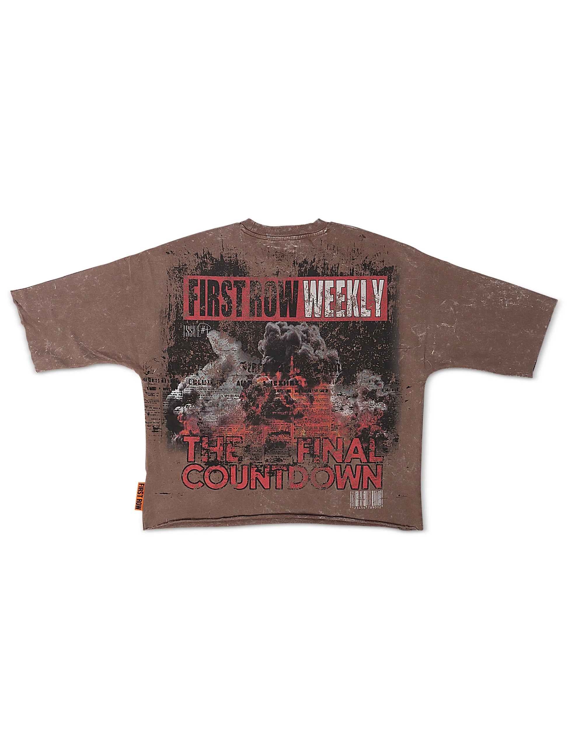 First Row Countdown Cropped Tee - Caffe Denim Exchange