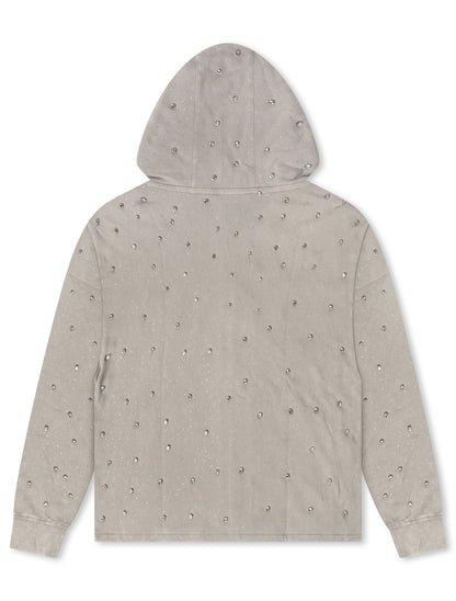 Rebel Denim Diamond Hoodie - Grey Denim Exchange