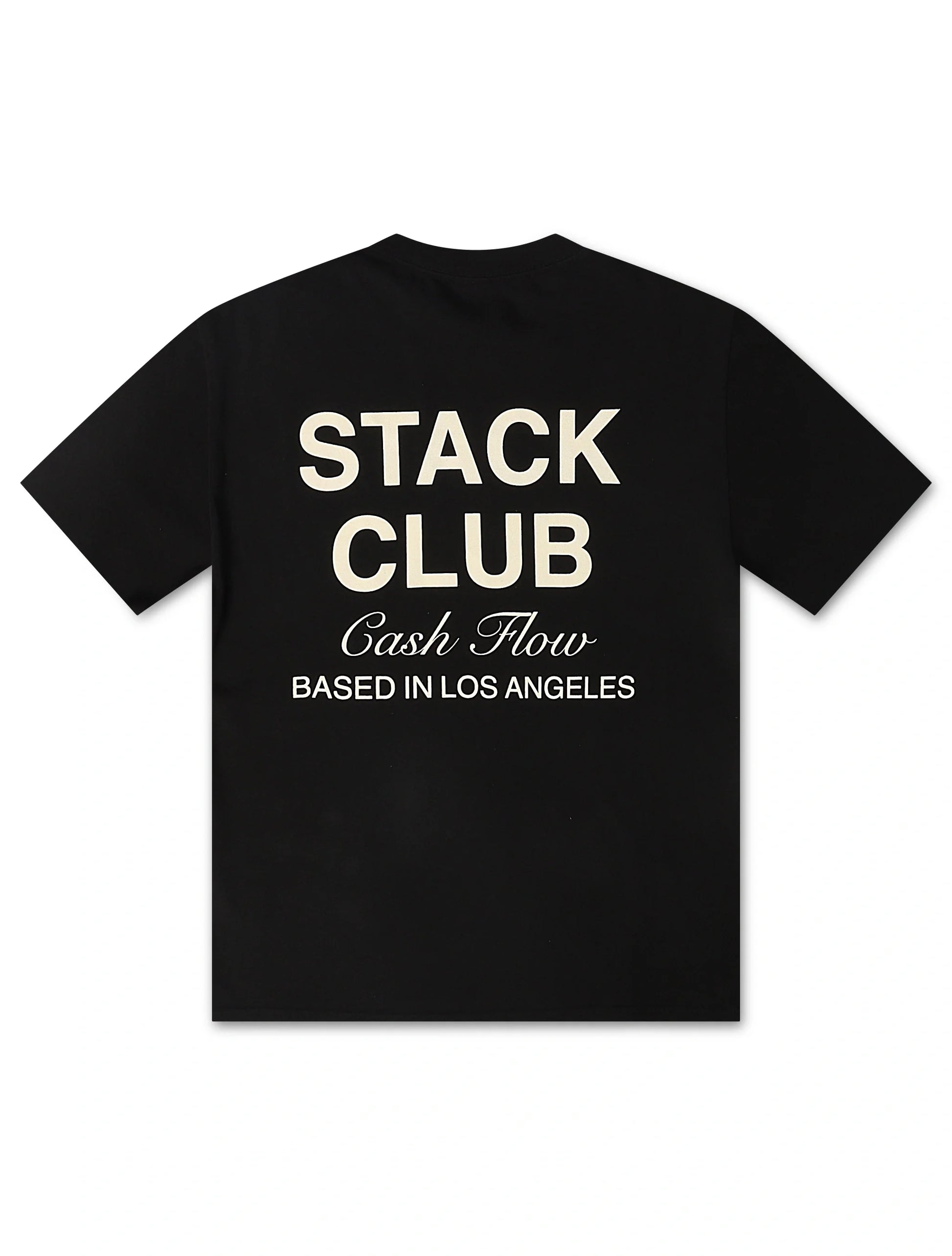 Stack Club Cash Flow Heavyweight Tee - Black/Cream Denim Exchange