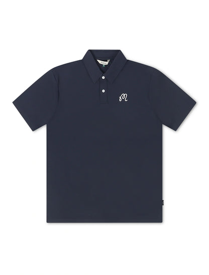 Malbon Fairway Polo - Navy Denim Exchange