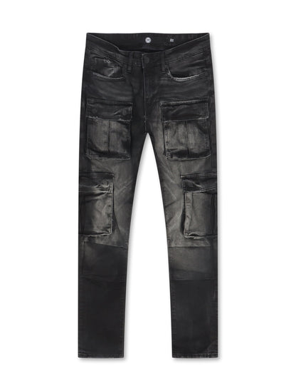 Jordan Craig Sean Cargo Jeans - Black Shadow Denim Exchange