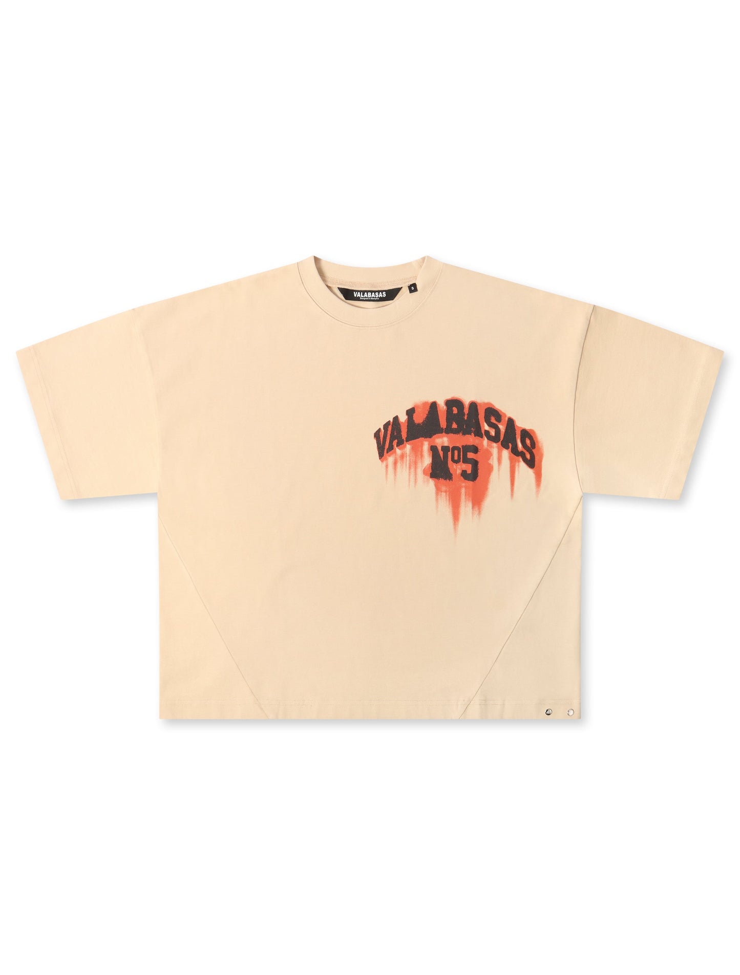 Valabasas NO.5 Boxy Oversized Tee - Beige Denim Exchange