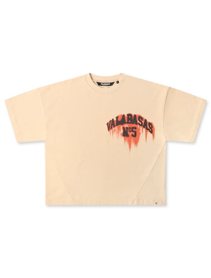 Valabasas NO.5 Boxy Oversized Tee - Beige Denim Exchange