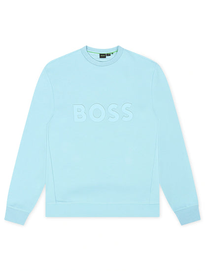 Boss Green Salbo Crewneck - Light Blue Denim Exchange