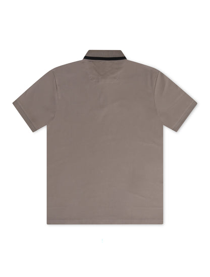 Boss Green Pio Badge Polo - Brown Denim Exchange