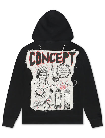 Concept LA Flowers Hoodie - Black Denim Exchange