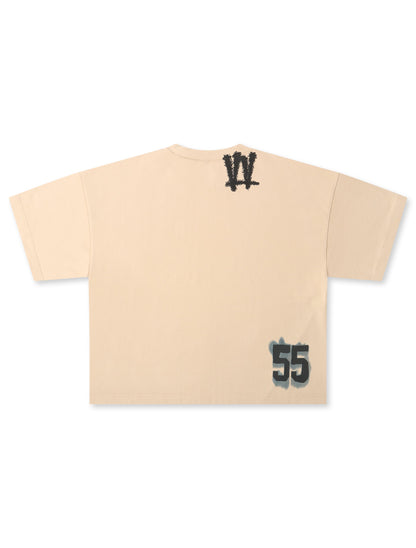 Valabasas NO.5 Boxy Oversized Tee - Beige Denim Exchange