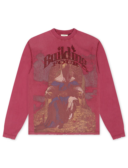 BLDG4 Golden Rule Knit Long Sleeve - Wine Denim Exchange