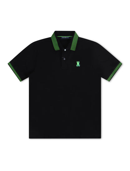 Psycho Bunny Montebello Pique Polo - Black Denim Exchange
