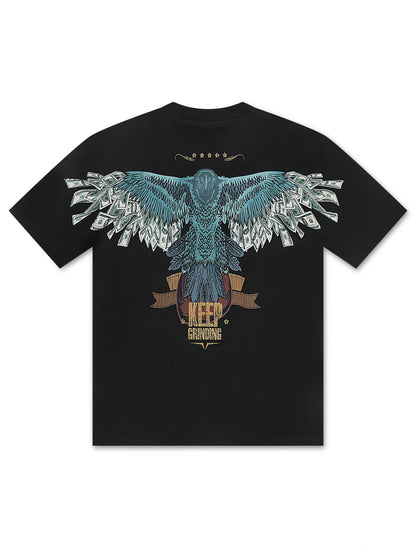 Roku Studio Fly High Boxy Tee - Black Denim Exchange